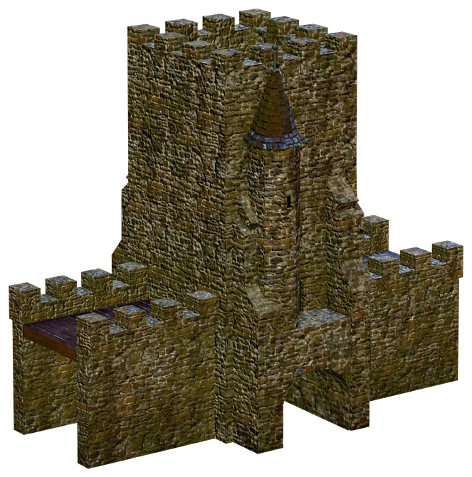 Turnul Sfatului din Sibiu în 1224, forma gotic timpuriu, reconstrucție 3D